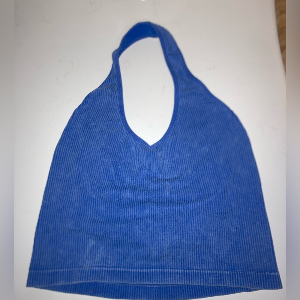 L/XL Blue OneStepUp Cropped, Haulter top